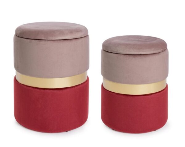 Set 2 pouf contenitore "Polina" Bz - immagine 4