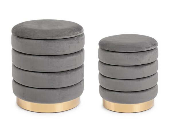 Set 2 pouf contenitore "Darina" Bz - immagine 6