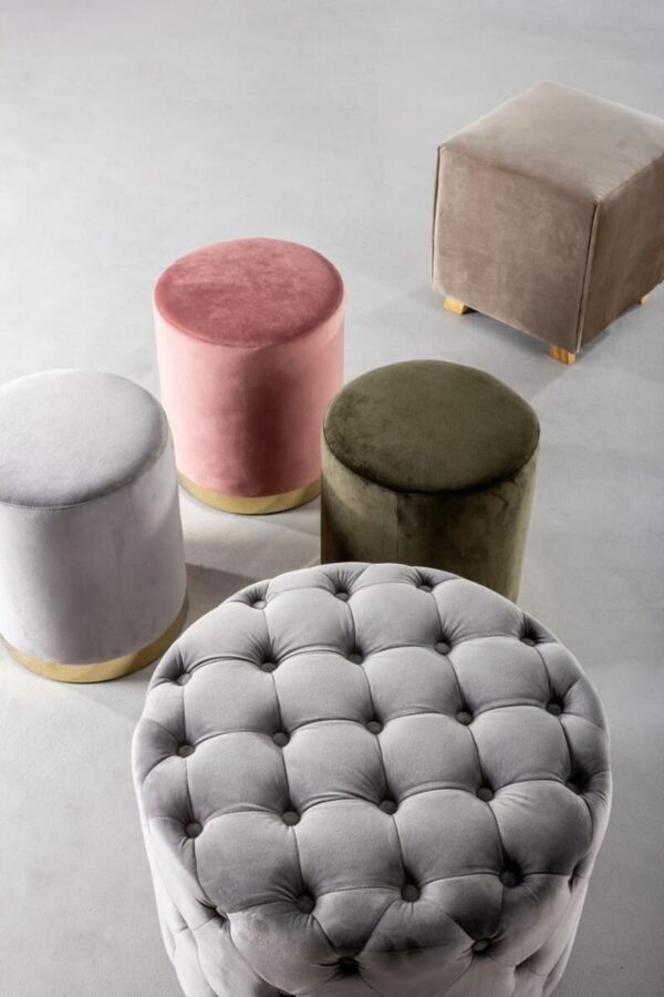 Pouf in velluto "Lucilla" Bz - immagine 2