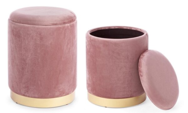 Set 2 pouf contenitore "Polina" Bz
