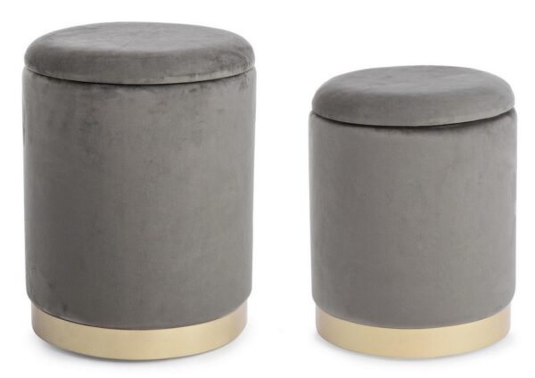 Set 2 pouf contenitore "Polina" Bz - immagine 5