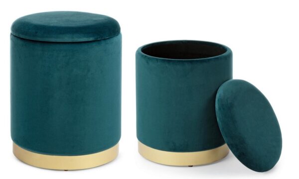 Set 2 pouf contenitore "Polina" Bz - immagine 2