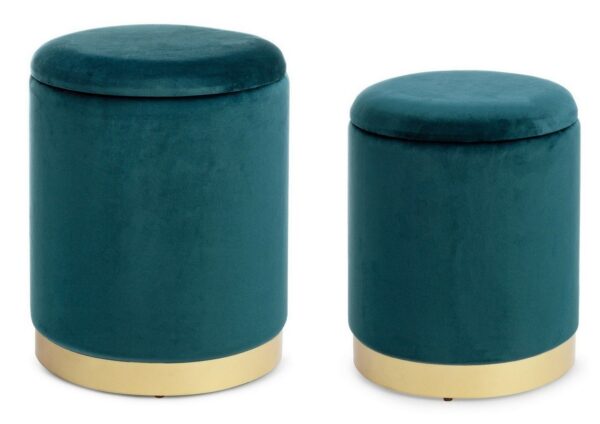 Set 2 pouf contenitore "Polina" Bz - immagine 3