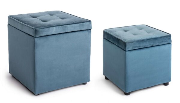 Set 2 Pouf "Bellville" Bz - immagine 3