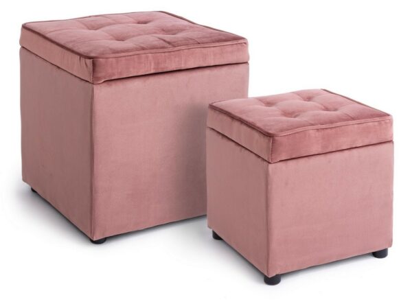 Set 2 Pouf "Bellville" Bz