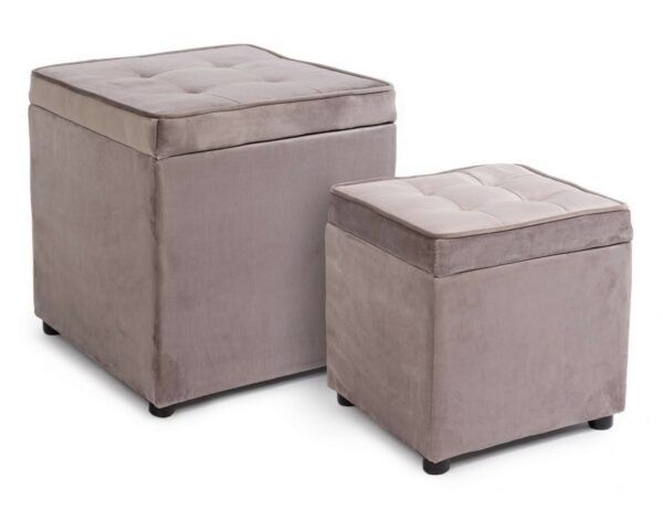 Set 2 Pouf "Bellville" Bz - immagine 8