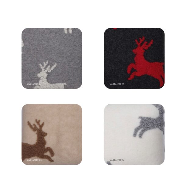 Plaid in lana cotta “Cervo” Burgassi home - immagine 2
