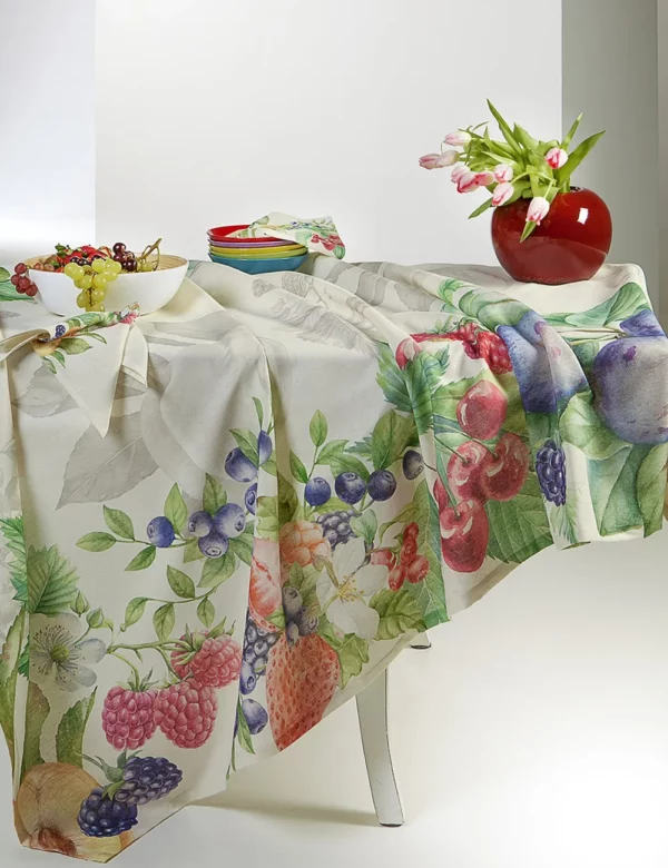 Tovaglia “More e Fragole” Tessitura Randi
