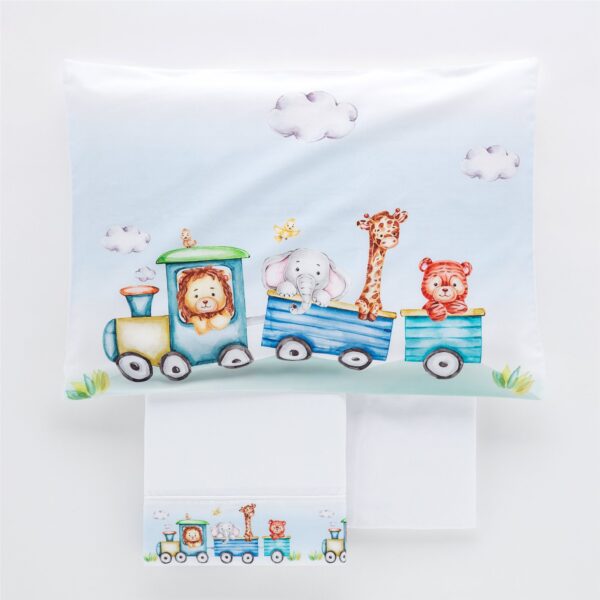 Completo lenzuola lettino "Trenino" Carillo Home