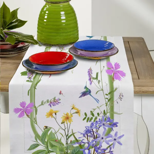 Runner “Fiori di campo” Tessitura Randi