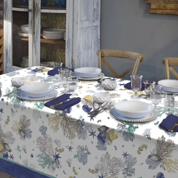 Tovaglia "Reef blu" Tessitura Randi