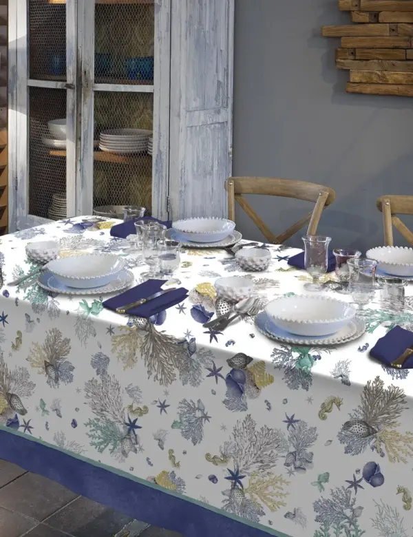 Tovaglia "Reef blu" Tessitura Randi