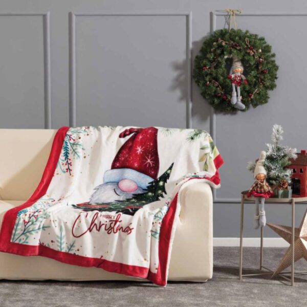 Plaid natalizio "Santa Claus" Linea Oro