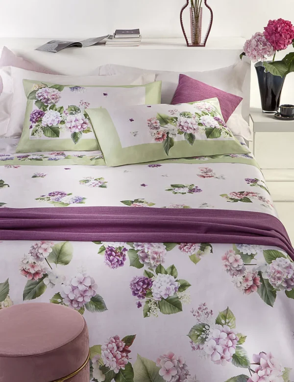 Completo lenzuola matrimoniale "Hydrangea" Tessitura Randi - immagine 2
