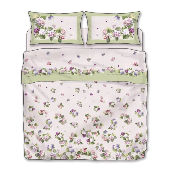 Completo lenzuola matrimoniale "Hydrangea" Tessitura Randi - immagine 3