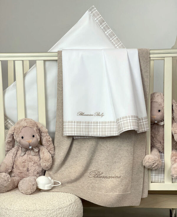 Completo lenzuola culla "British" Blumarine Baby