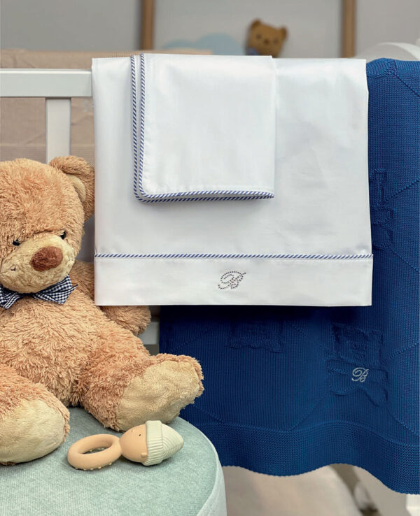 Completo lenzuola culla "Navy" Blumarine Baby