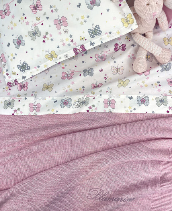 Completo lenzuola lettino "Farfalle" Blumarine Baby - immagine 3