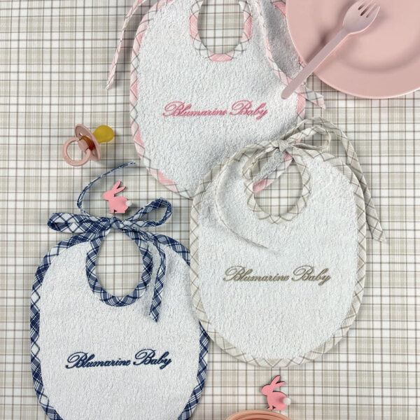 Set 3 bavaglini in spugna "British" Blumarine Baby
