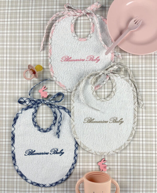 Set 3 bavaglini in spugna "British" Blumarine Baby